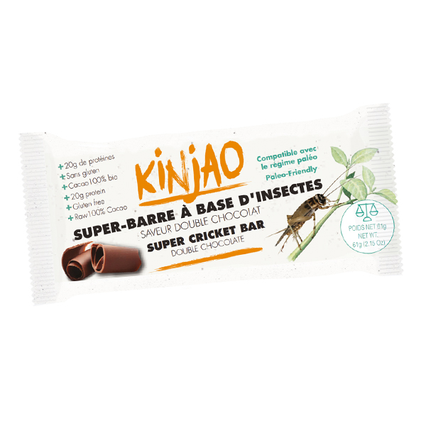 Barre protéinée à base de farine de grillons Kinjao - 20g de protéines par barre